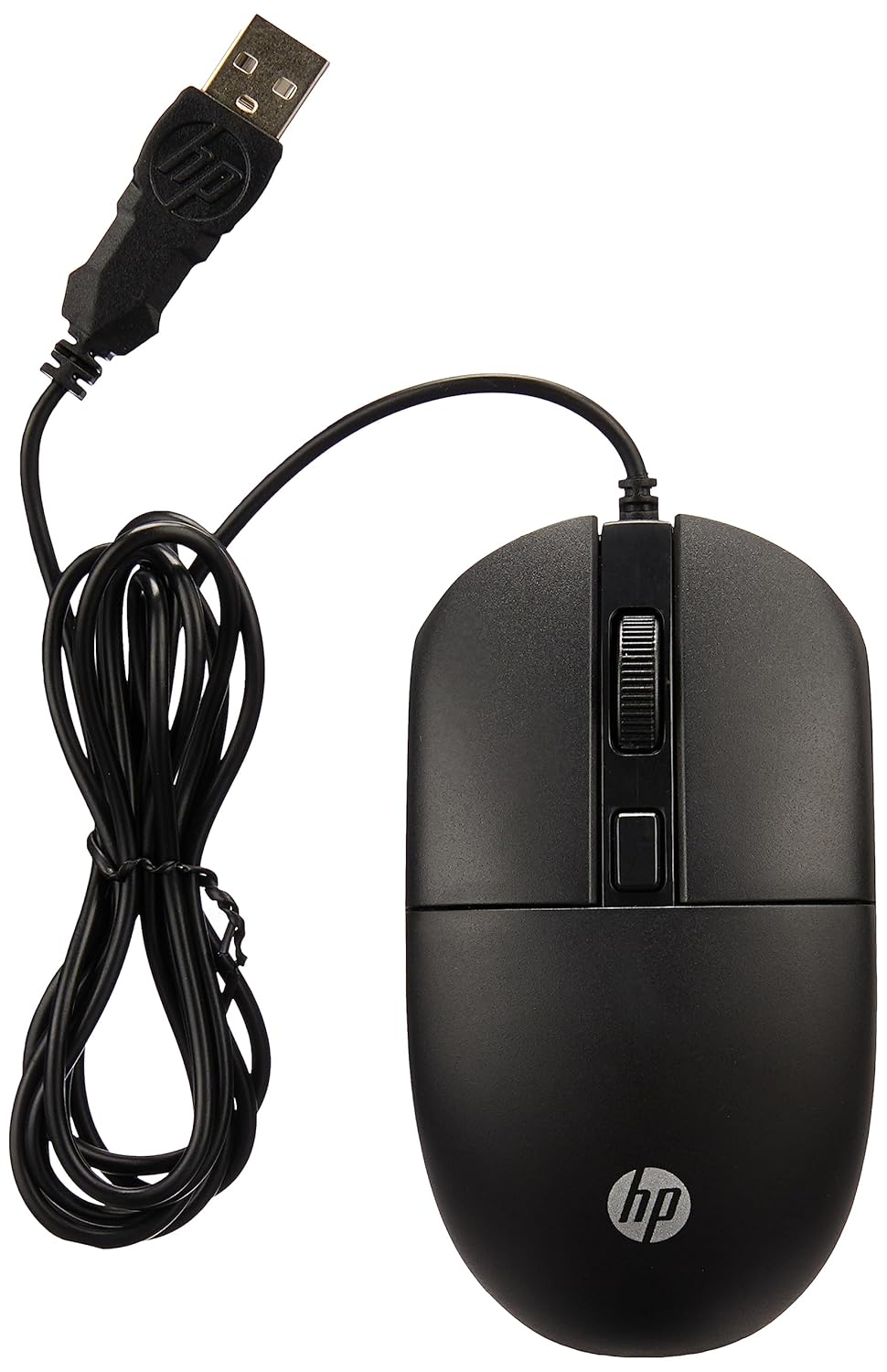 HP M070 Ergonomic Wired Mouse/ 1.5M USB Cable/Optical Engine/Accurate Positioning/ 1600 DPI with Adjustable DPI 1000-1200/3 Year Warranty