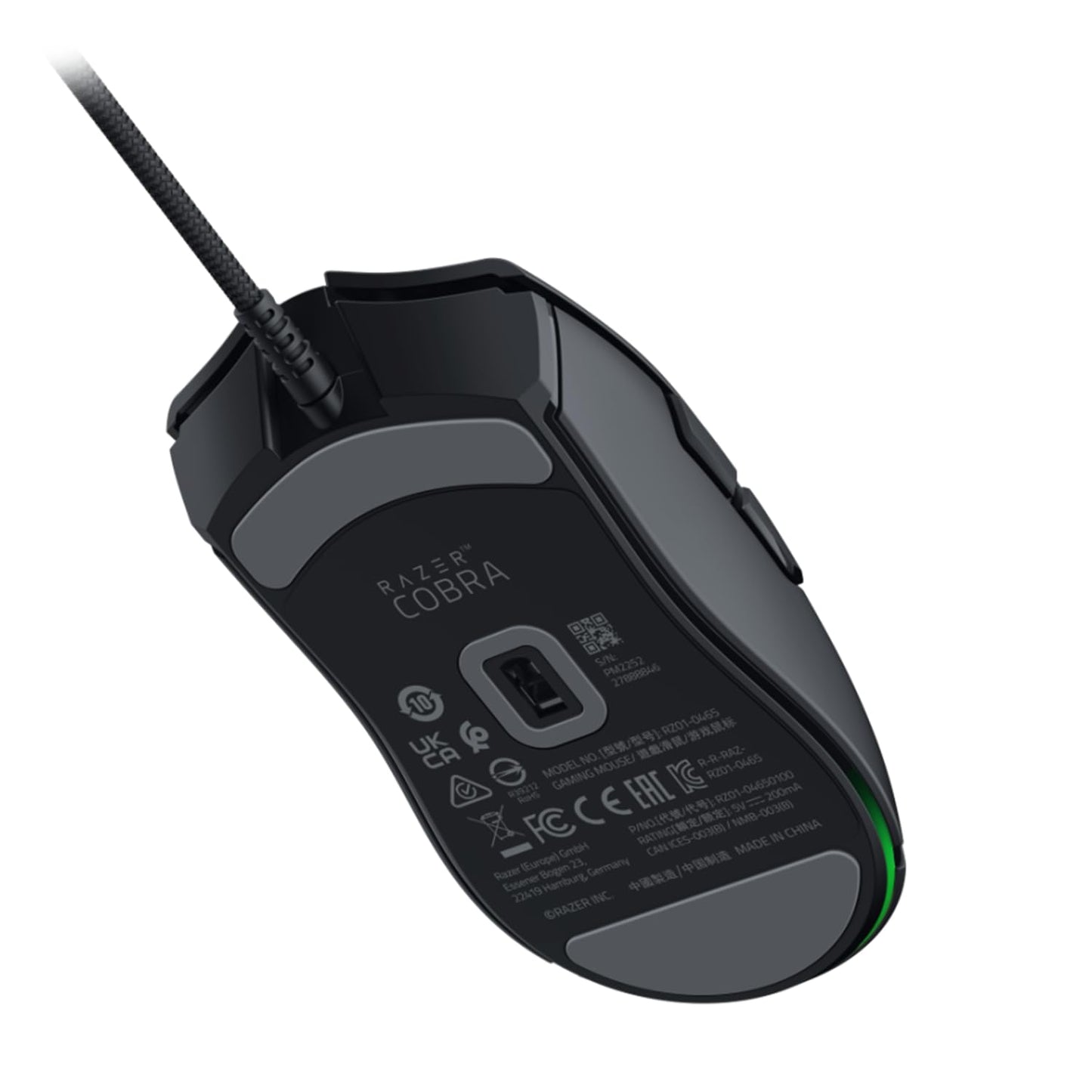 Razer Cobra Wired Gaming Mouse: 58g Lightweight Design - Gen-3 Optical Switches - Chroma RGB Lighting with Underglow - Precise 8500 DPI Optical Sensor - 1 - Speedflex Cable - Black-RZ01-04650100-R3M1