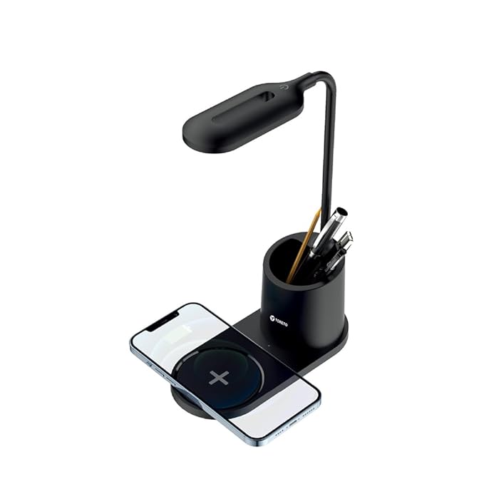Toreto Gleam Lamp with Wireless Charging (Black)