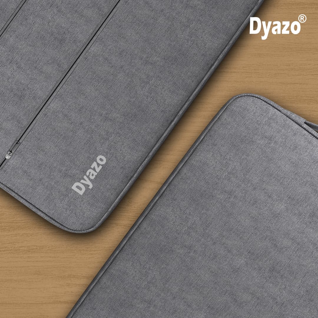 Dyazo 14.1 Inch Laptop Sleeve Case Cover with Handle and Two Front Pocket Compatible for Lenovo, Hp, Dell, Asus Acer & Other Notebooks (Grey)