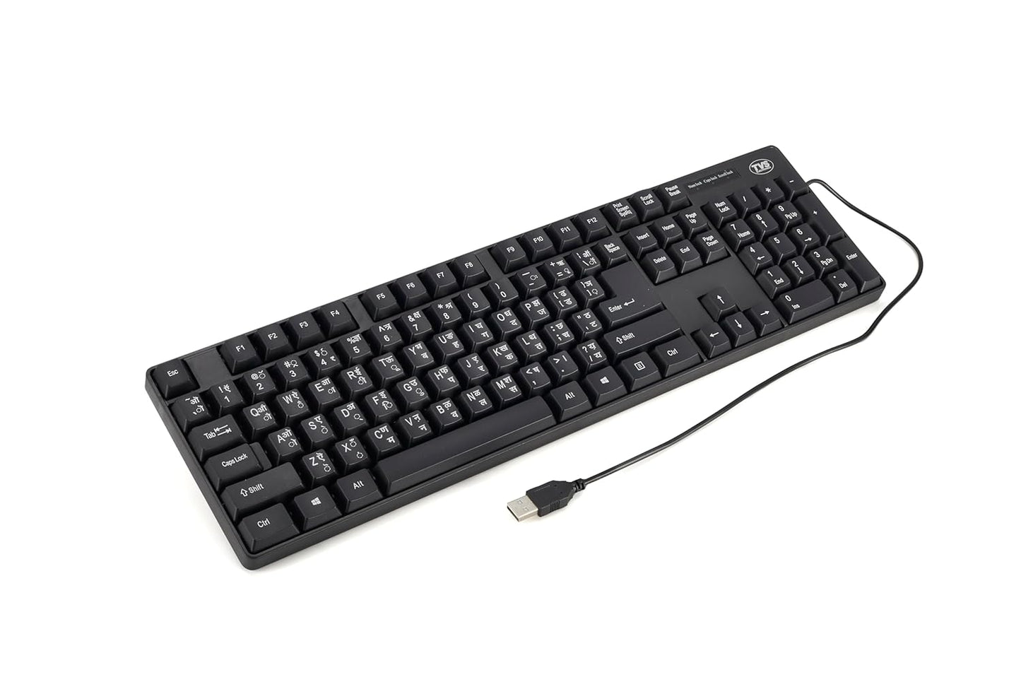 TVS Champ devnagri USB Wired Keyboard - Black