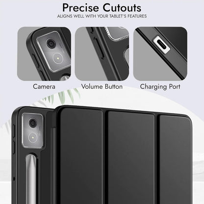 Robustrion Case for Lenovo Idea Tab Pro 12.7 inch Cover Case with [Pencil Holder] [Soft Flexible Case] for Lenovo Idea Tab Pro Cover 12.7 inch [Auto Sleep Wake Support] - Black