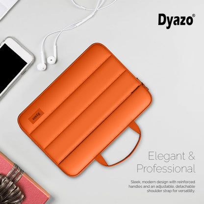 Dyazo 15.6 Inch Laptop Fluffy Sleeve Bag | Stylish Soft Fluffy Protective Sleeve | Laptop Bag Compatible for MacBook, HP, Dell, Lenovo, Acer, Asus and Other Notebooks (Orange)