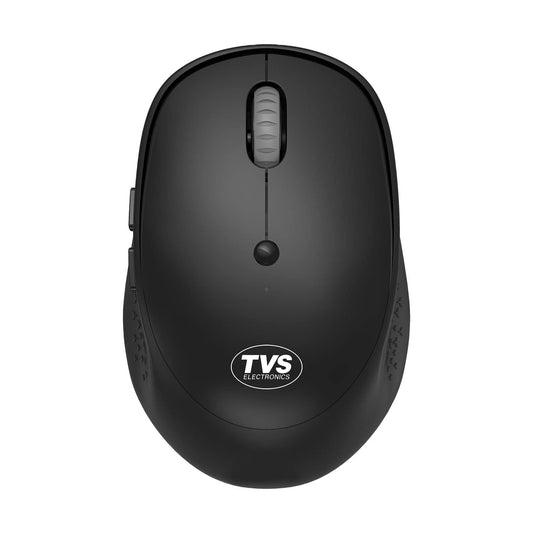 TVS ELECTRONICS Champ Ikon Bluetooth Wireless Mouse with 800/1200/1600 DPI Resolutions | Up-to 3 Connectivity | Supports BT5.0 and BT3.0 & Separate USB Receiver, On/Off & Connectivity Switch