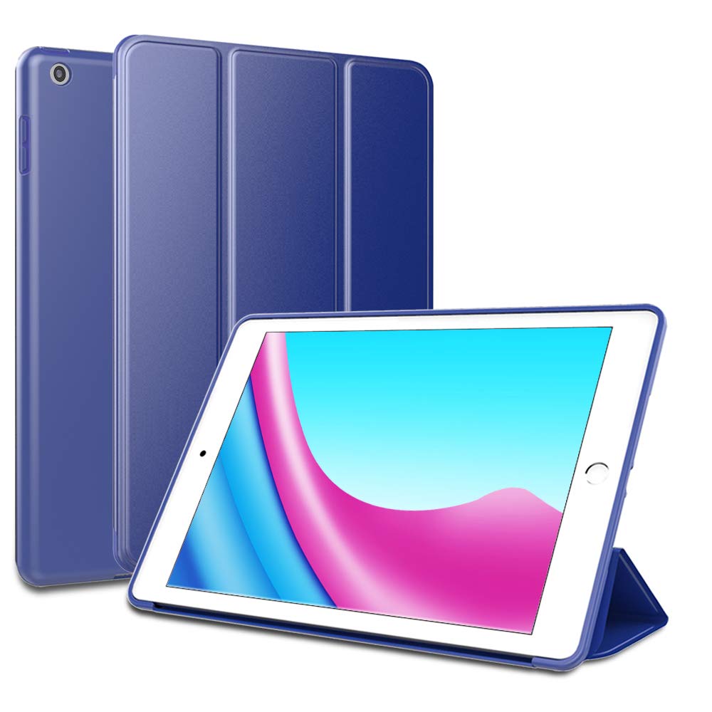 Gioia Bazaar Case for Ipad Mini 1 2 3, PU Leather Trifold Stand Slim Fit Smart Cover with Soft TPU Back Case [Auto Sleep/Wake] for Apple Ipad Mini 1, Mini 2, Mini 3(Navy Blue)