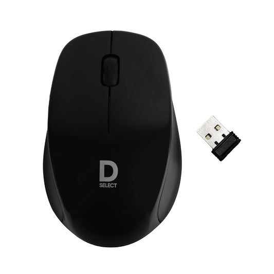 D SELECT Wireless Mouse DS320-Black with USB Type A Connector, 1200DPi, Lightweight, Optical | Marketed by Dell