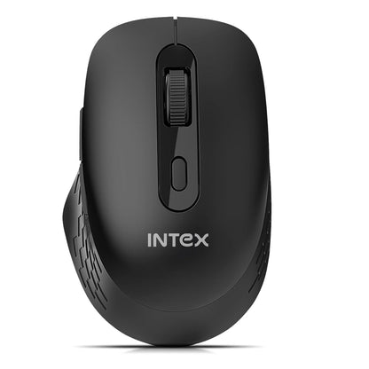 Intex Flow 2.4GHz Wireless Mouse | Upto 1600 DPI Resolustion | 6 Buttons | 10 Million Button & Smooth Scrolling | Silent Clicks & Auto Slip Mode | 10M Working Range | Nano Reciver (Black)