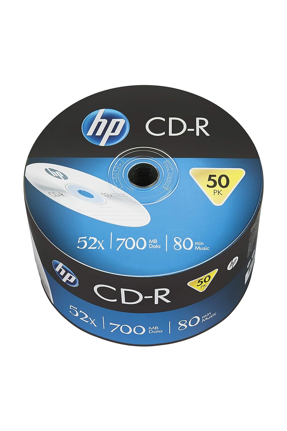 HP CD-R 700MB 50 Blank CD/Compact Disk Wrap Professional /Recordable 52x Speed, Silver (14218)