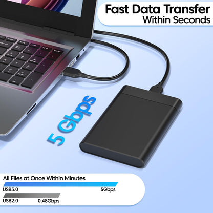 Sounce USB 3.0 A to Micro B SuperSpeed Data Cable – Short High-Speed Cable for External Hard Drives, HDD, SSD, and Other USB 3.0 Devices – Fast Data Transfer & Stable Connection (Short Length)