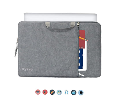 Dyazo slim 15" to 15.6 Inch Laptop Sleeve, Laptop cover Case with handle & Accessories pocket Universal compatible for Dell, HP, Lenovo, Asus and all other Notebook etc. (Grey)