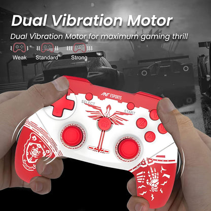 Ant Esports GP300 Pro Fire Fly Wireless Gaming Controller Gamepad for PC 2.4Ghz Connectivity with Dual Vibration Motor Free OTG and USB Connector Full charge 12Hrs Playtime For all Windows Versions