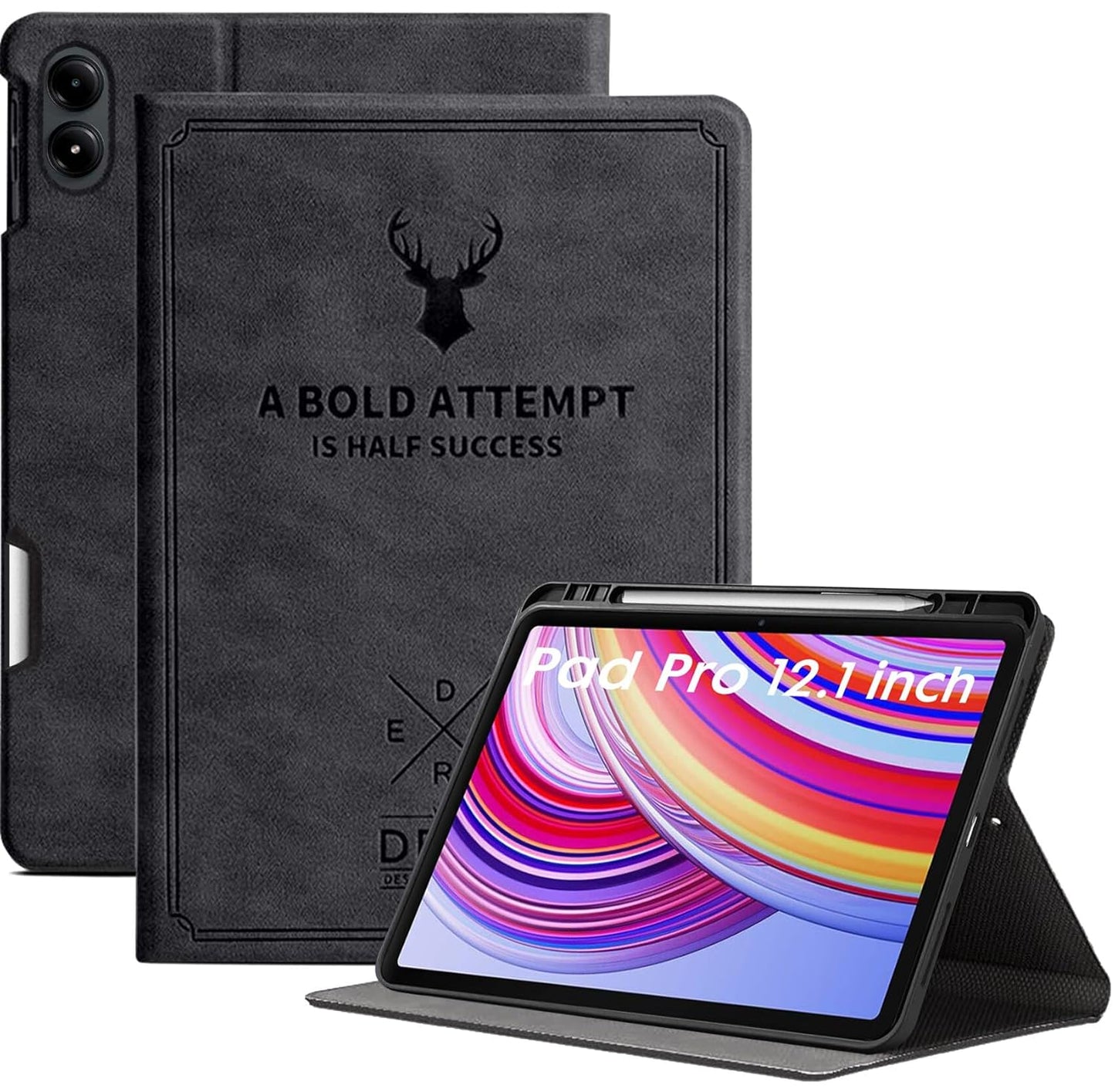 Robustrion Cover for Redmi Pad Pro 12.1 Cover Case, Deer Pattern Flip Cover with Pencil Holder for Redmi Pad Pro 5G Tablet 12.1 inch [ Auto Sleep Wake