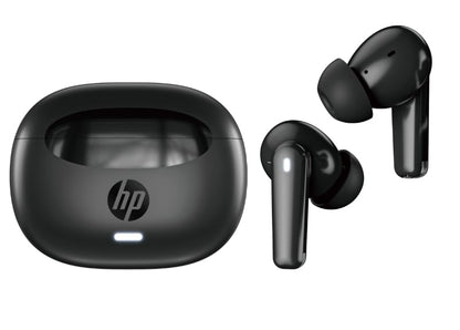 HP H150 Wireless Earbuds, Compatible with Tablets, Smartphones, PCs, and Other Devices with Bluetooth,Noise-Reduction,Water Resistant Design,Black,0.036kg