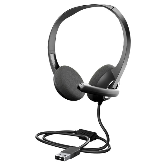 Honeywell New Suono P40 Wired On-Ear Headphones with Rotating Mic for HD Calling, Dual 40mm Drivers, Adjustable Headband for PC/Laptop/Computers, in-Built Noise canceling, Stereo Sound, Deep Bass