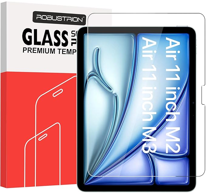 Robustrion Tempered Glass for iPad Air 11 inch M3 / M2 11 inch Screen Protector Guard for iPad Air M2 / M3 11" - 1 Pack