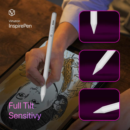 Magnetic Wireless Charging 2nd Gen Stylus Pen Compatible for iPad | Palm Rejection | Pencil Compatible with iPad Pro 12.9 in 3/4/5/6, iPad Pro 11 in 1/2/3/4, iPad Air 4/5 (Apple Wireless)