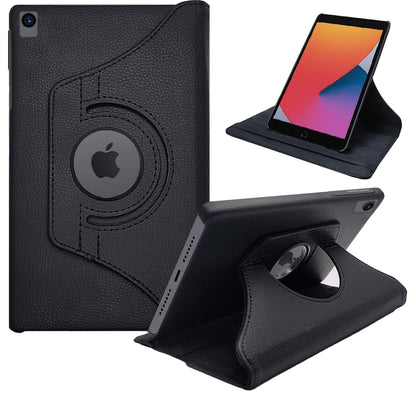 CEDO iPad 7 (7th Gen) / 8 (8th Gen) / 9 (9th Gen) 10.2 inch Flip Cover | Leather Finish | 360 Degree Rotate Flip Cover | Shockproof Back Case for iPad 7th / 8th / 9th Gen 10.2 inch (Black)