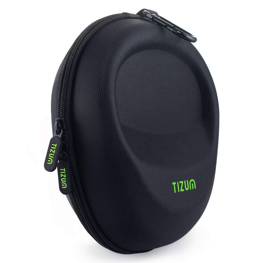 Tizum EVA Material Hard Shell EVA Headphone Carrying Case for Universal Oversized Over-Ear Headset, Shockproof, Water Repellent, Anti-Pressure Portable Protective Pouch, Black