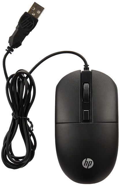 HP M070 Ergonomic Wired Mouse/ 1.5M USB Cable/Optical Engine/Accurate Positioning/ 1600 DPI with Adjustable DPI 1000-1200/3 Year Warranty
