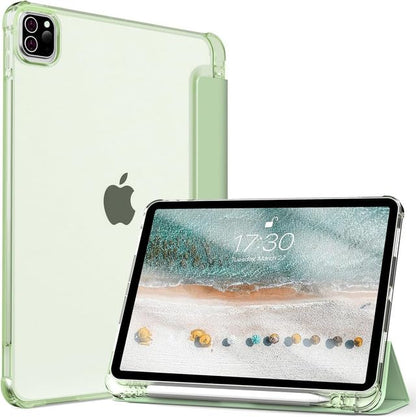 Tablet Case Cover for Apple iPad 10.9 inch (10th Gen) [Auto Sleep/Wake Cover] [Pencil Holder] [Trifold Stand] [Frosted Back] - Macha Green
