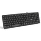 FRONTECH Wired Keyboard | Membrane Keys with Retractable Stands | USB Plug & Play | Ergonomic & Comfortable Design | 1 Year Warranty (FT-1672, Black)
