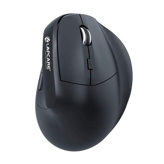 LAPCARE SunGrip Wireless Mouse 2.4GHz with Silent Clicks | 1600 DPI Adjustable | 6 Buttons | Ergonomic Design | USB Receiver | Compatible with Windows, Mac, Laptop & PC