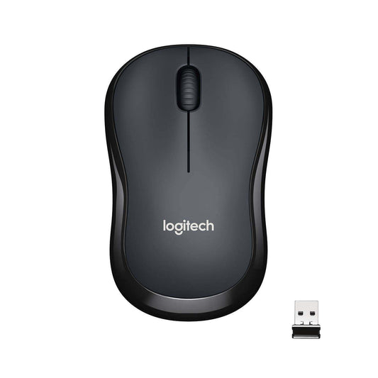 Logitech M221 Wireless Mouse, Silent Buttons, 2.4 GHz with USB Mini Receiver, 1000 DPI Optical Tracking, 18-Month Battery Life, Ambidextrous PC/Mac/Laptop - Black