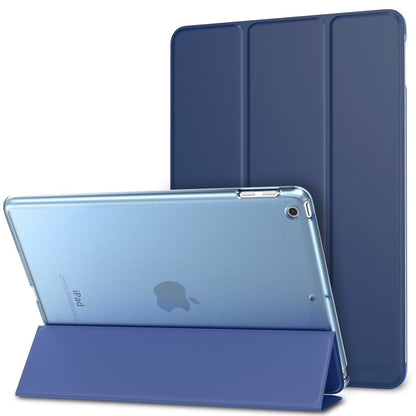 MOCA for Tablets The Apple iPad 9.7 inches 2018 / 2017 Model. A1893 A1954 A1822 A1823 PU Leather Folio flip cover (Deep Blue)