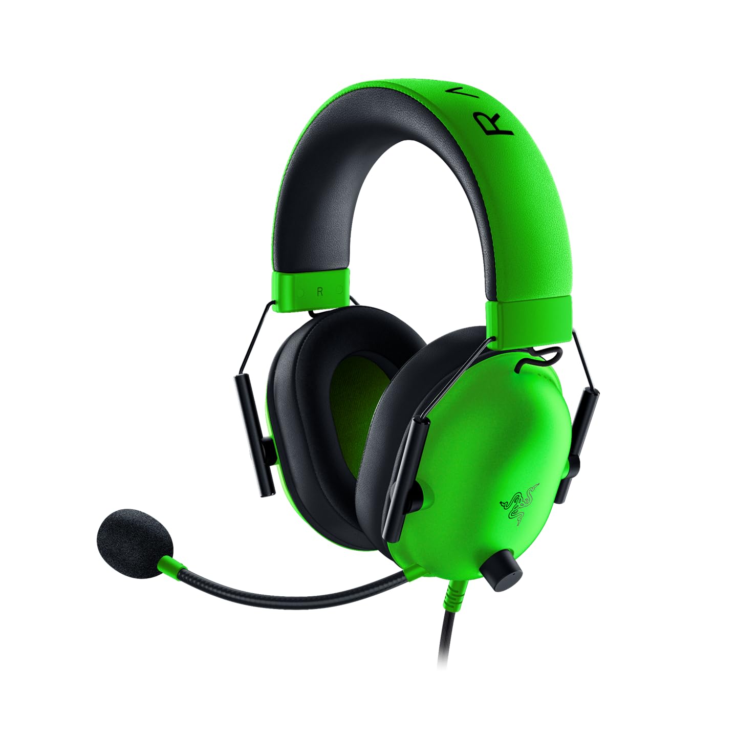 Razer Blackshark V2 X Gaming : 7.1 Surround Sound - 50Mm Drivers - Memory Foam Ear Cushions Wired On Ear Headphones With Mic Rz04-03240600-R3M1 - Green