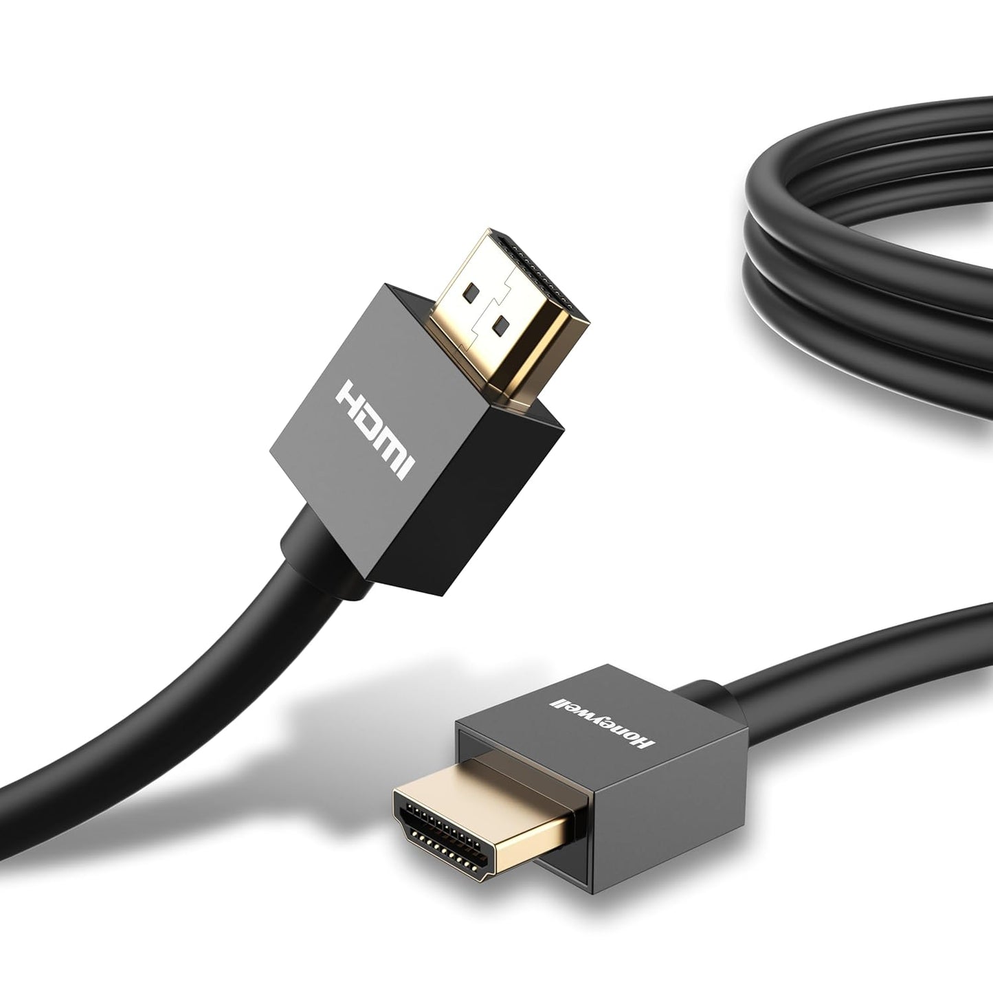 Honeywell HDMI Cable v2.0 with Ethernet, 3D/4K@60Hz Ultra HD Resolution, 2 Mtr, 18 GBPS Transmission Speed, High-Speed, Compatible with all HDMI Devices Laptop Desktop TV Set-top Box Gaming Console