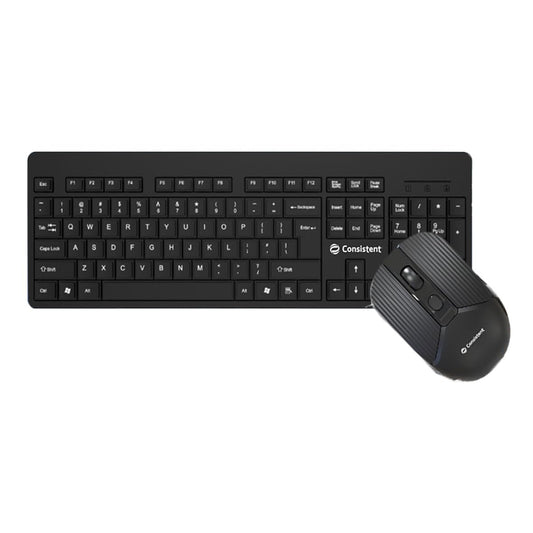 Consistent Voice Wireless Keyboard and Mouse (CMW401) Keyboard 2.4 GHz & Bluetooth 5.0 Connectivity, Noiseless Experience, Compact Size, Shortcut Keys Function.