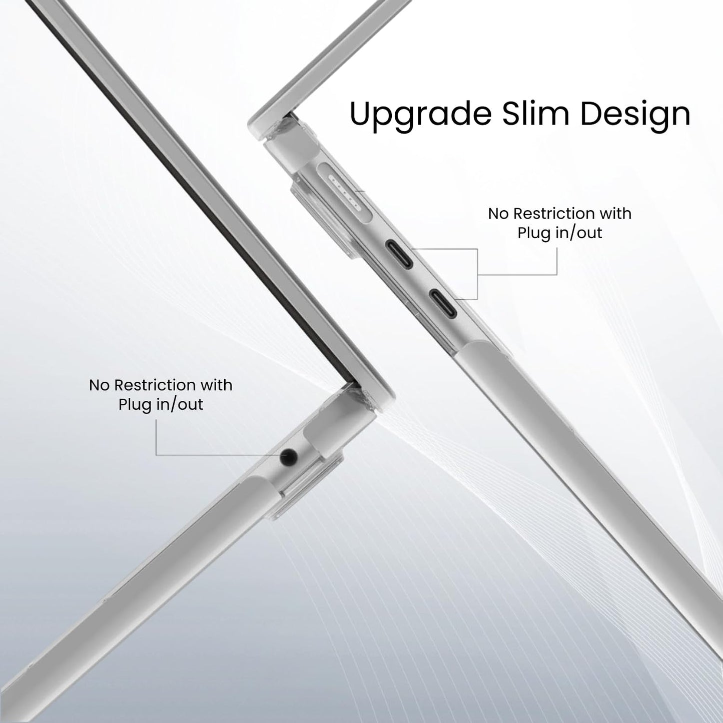 Dyazo Laptop Case Compatible for 2022|2023|2024|2025 MacBook Air 13.6 inch Release M4 A3240 M3 A3113 M2 A2681 Models with Touch ID, Plastic Hard Shell Case, Smooth Glossy Finish, Crystal Clear Look