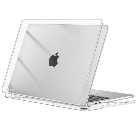 Tukzer Laptop Hard Shell Case Cover Compatible for Apple MacBook Air 13.3 inch 2021 2020 2019 2018 Release, M1 A2337 A2179 A1932 Retina Display Touch ID, M1 Air 13 inch with Antislip Feet Pads-Clear