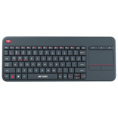 Ant Esports WK100 2in1 Wireless/Bluetooth Keyboard with Built In Touchpad-Wireless TV Keyboard with Multi-Touch Big Size Trackpad,Support 2 Devices for TV Windows Android,Chrome OS,Laptop,Tablet_Black