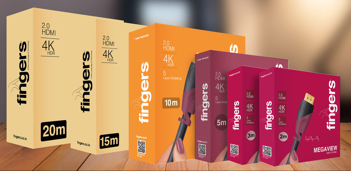 FINGERS MegaView HDMI TO HDMI CABLE