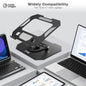 Case Magic 360° Rotating Ergonomic Laptop/iPad Stand | Foldable, Adjustable Height & Angle| Premium Anti-Rust Carbon Steel, Fast Heat Dissipation, Anti-Slip Pads, | Supports Laptops Up to 17” (Black)