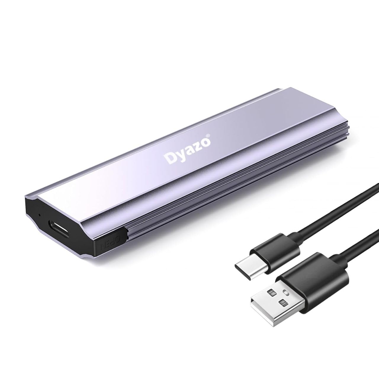 Dyazo NVME M2 SSD Enclosure USB 3.0 Micro B and USB 3.1 Type C Gen1 (up to 10 Gbps) | Supports M.2 NVME SSDs (2280/2260/2242/2230) Supports M & B&M Keys 2230/2242/ 2260 / 2280 SSDs, REALTEK Chipset