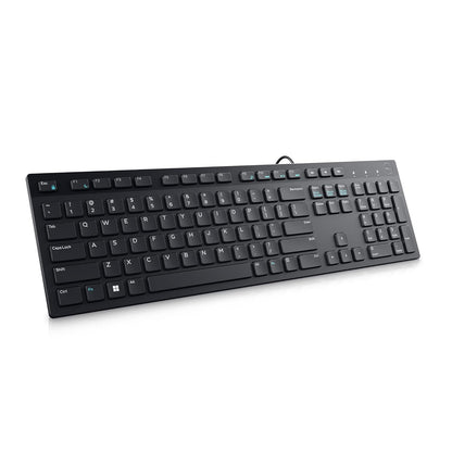 Dell KB216 Wired Multimedia Keyboard - Full-Size Layout with USB Interface, Chiclet Keys, Spill Resistance with 3 Indicator Lights| Plug and Play| Hot Keys: Volume, Mute, Play/Pause, Backward, Forward