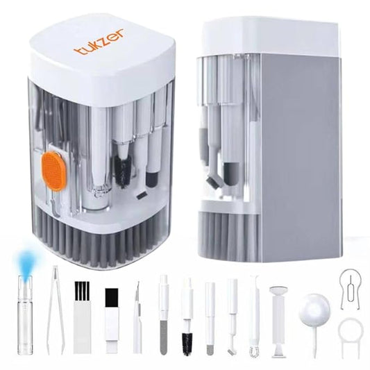 Tukzer Multifunctional 21 in 1 Electronic Gadget Cleaning Kit, Air Blower, 2.5ml Mist Spray, Key Puller, Long Brushes for Smartphones, Laptops, Tablet, MacBook, iPad, Keyboard, DSLR Camera Lens
