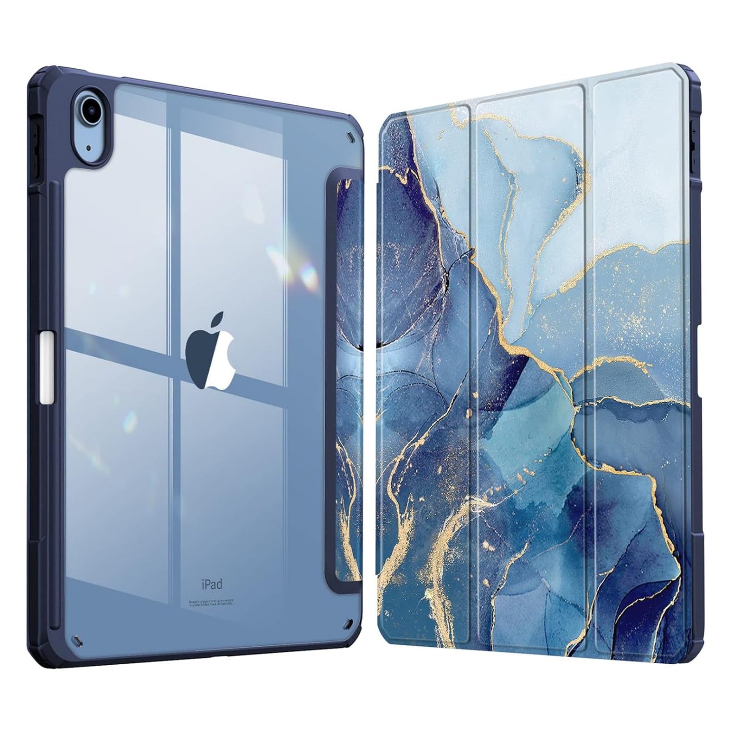 MOCA iPad (A16) 11th Generation 11 Inch 2025 10th Generation Case 2022, iPad 10.9 Inch Case with Clear Transparent Back and TPU Shockproof Frame Cover (Ocean)