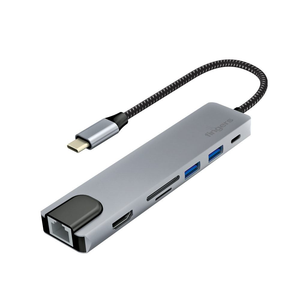 FINGERS Ultimo 7-in-1 Type-C USB Hub