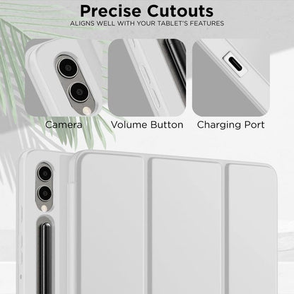 Robustrion Cover for Samsung Tab S9 Plus Cover Case 12.4 inch Flip Stand Back Case Cover [S Pen Holder] for Samsung Galaxy Tab S9 Plus/Tab S9+ Cover Tablet Cover 12.4" with [Auto Sleep/Wake] - Grey