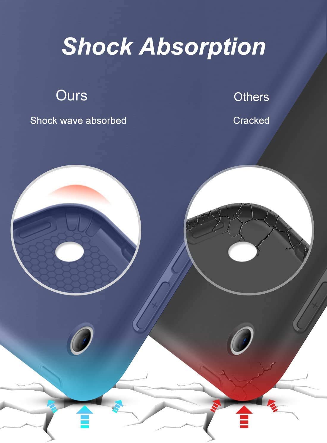 Gioia Bazaar Case for Ipad Mini 1 2 3, PU Leather Trifold Stand Slim Fit Smart Cover with Soft TPU Back Case [Auto Sleep/Wake] for Apple Ipad Mini 1, Mini 2, Mini 3(Navy Blue)