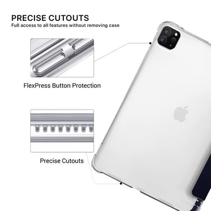 Tablet Case Cover for Apple iPad Air 13 inch (M3/M2) [Auto Sleep/Wake Cover] [Pencil Holder] [Trifold Stand] [Frosted Back] - Blue