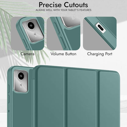 Robustrion Cover for Lenovo Tab M11 Cover Case, Flip Cover with Pencil Holder for Lenovo Tab M11 Tablet 11 inch [ Auto Sleep Wake Support] - Dark Green
