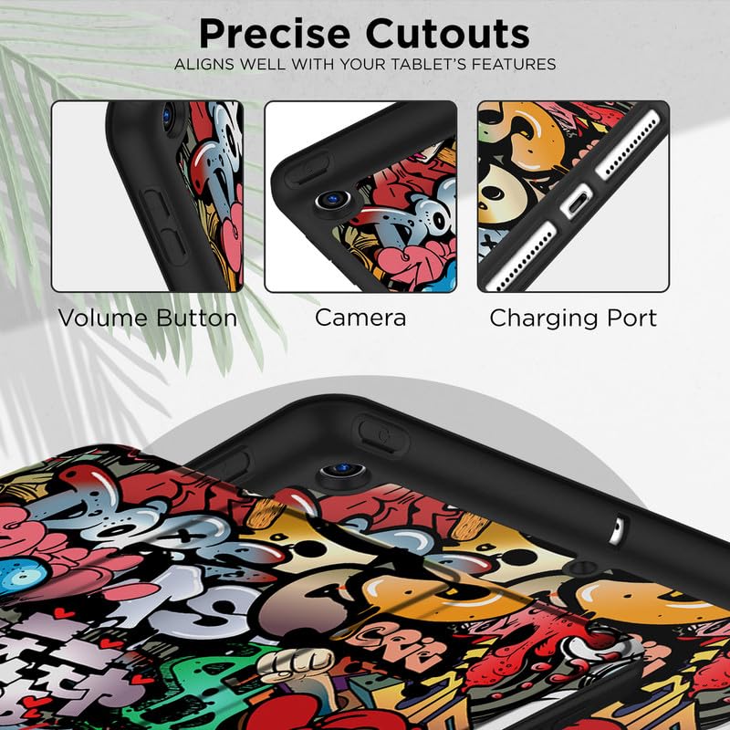 Robustrion Cover for iPad 9th Generation Cover/iPad 8th Generation/iPad 7th Gen Cover Case 10.2 inch with Pencil Holder [Auto Sleep Wake Support] - Hippy