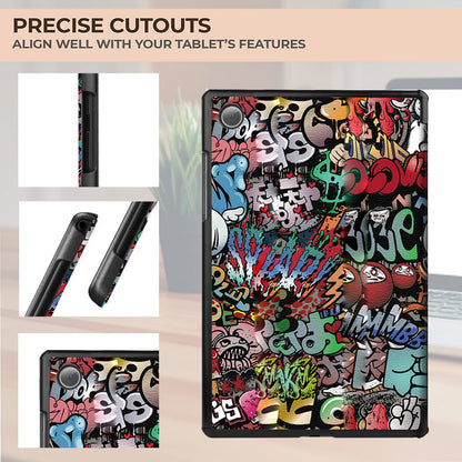 Robustrion Cover for Samsung Galaxy Tab A8 10.5 inch Cover Case, Trifold Flip Case Cover for Samsung A8 Tablet 10.5 inch [SM-X200/X205/X207] 2022 - Hippy