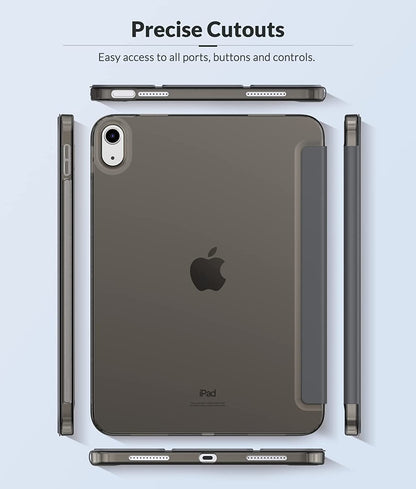 MOCA Case for New iPad (A16) 11th Generation 11 Inch 2025 10th Generation Case 2022, iPad 10.9 with Soft TPU Translucent Frosted Back Cover, Support Touch ID, (10.9 inch 10th gen, Space Grey)