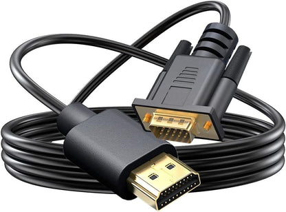 Sounce HDMI to VGA Cable 6FT, Unidirectional HDMI to VGA 6' Video Adapter (Male to Male) Compatible for Raspberry Pi, Roku,Computer, Desktop, Laptop, PC, Monitor, Projector, HDTV and More