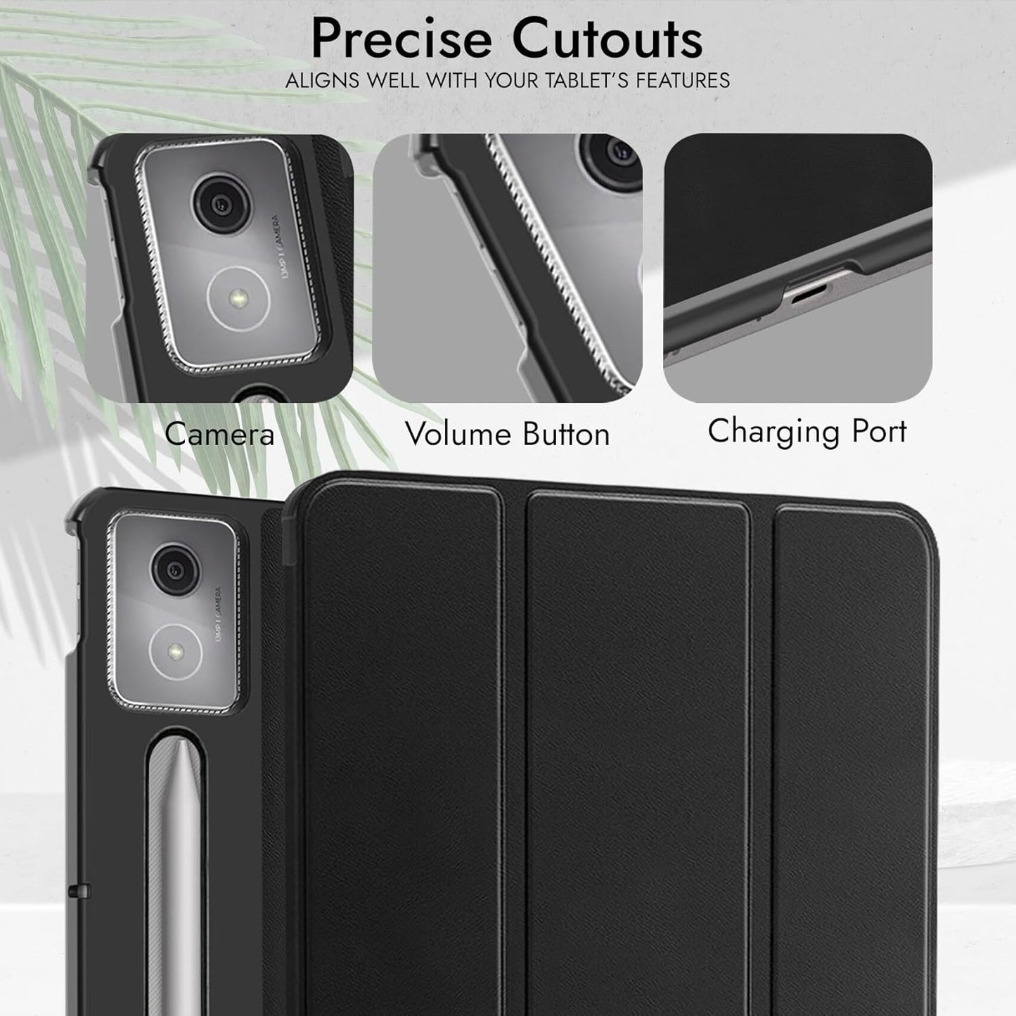 Robustrion Case for Lenovo Idea Tab Pro 12.7 inch Cover Case, Trifold Flip Cover for Lenovo Idea Tab Pro Case 12.7 inch [Auto Sleep Wake Support] - Black